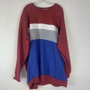 Winston Sweatshirt Mens 4XL Cosmo Retro Colorblock Stretch Pullover Casual Adult